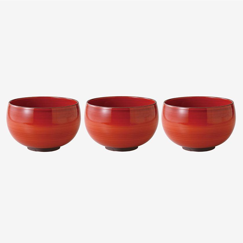 【丼3個セット】赤巻 (赤) | 波佐見焼 | 西海陶器