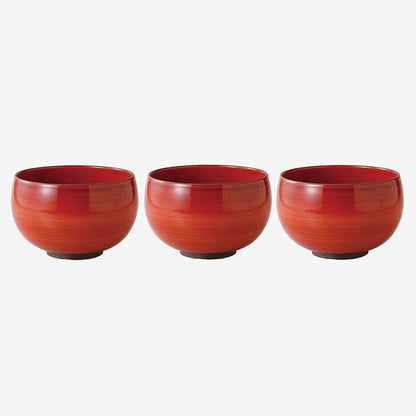 【丼3個セット】赤巻 (赤) | 波佐見焼 | 西海陶器