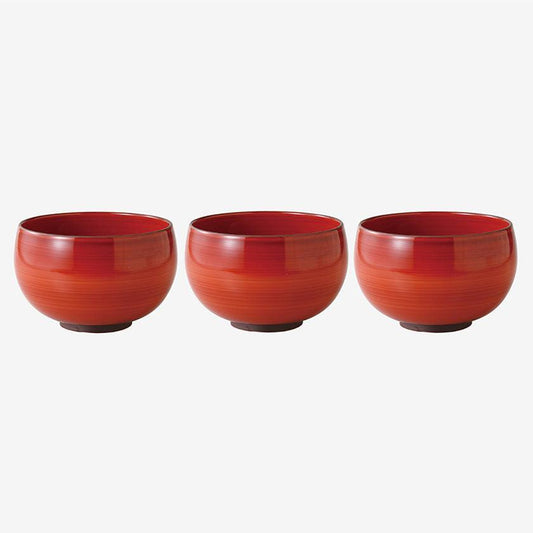 【丼3個セット】赤巻 (赤) | 波佐見焼 | 西海陶器