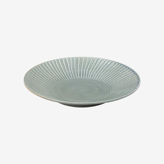 【皿】彫刻紋 草林彫 (藍墨) 24cm | 波佐見焼 | 西海陶器