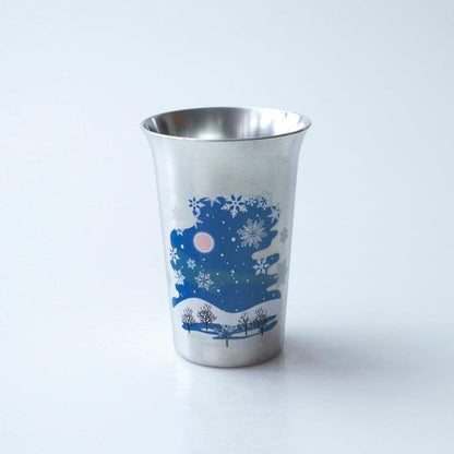 【タンブラー】冷感 純銅錫被 雪結晶 | 丸モ高木陶器
