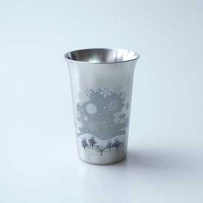 【タンブラー】冷感 純銅錫被 雪結晶 | 丸モ高木陶器