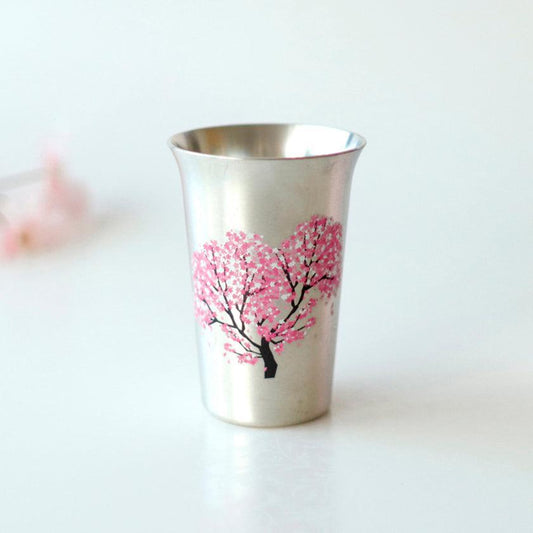 【タンブラー】冷感 純銅錫被 桜 | 丸モ高木陶器
