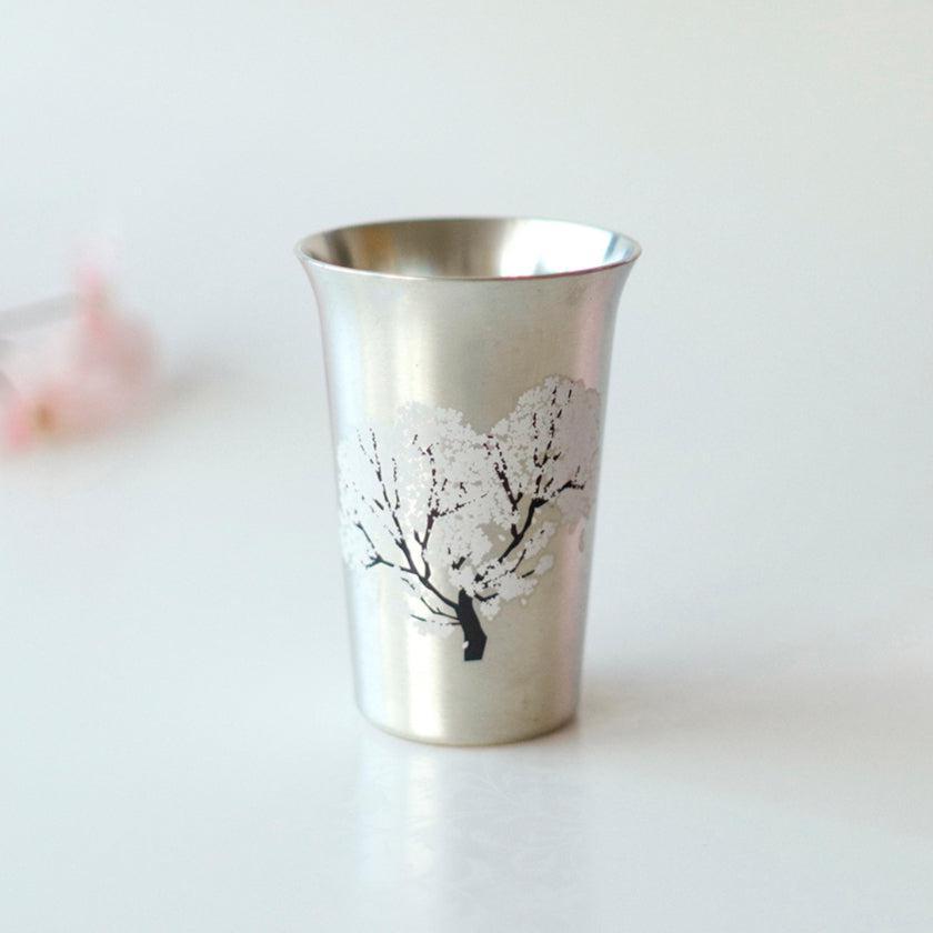 【タンブラー】冷感 純銅錫被 桜 | 丸モ高木陶器