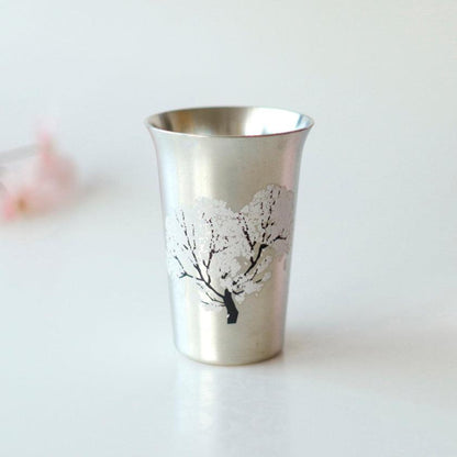 【タンブラー】冷感 純銅錫被 桜 | 丸モ高木陶器