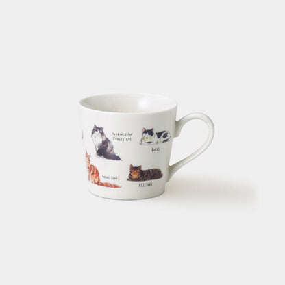 【マグカップ】温感 ゆる猫2 ブチ猫他 | 美濃焼 | 丸モ高木陶器