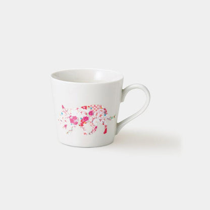 【マグカップ】温感 くわえる猫 (ニューボン) | 美濃焼 | 丸モ高木陶器