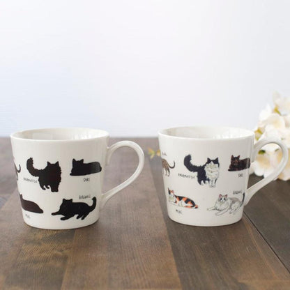 【マグカップ】温感 ゆる猫1 サビ猫他 | 美濃焼 | 丸モ高木陶器