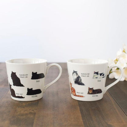 【マグカップ】温感 ゆる猫2 ブチ猫他 | 美濃焼 | 丸モ高木陶器