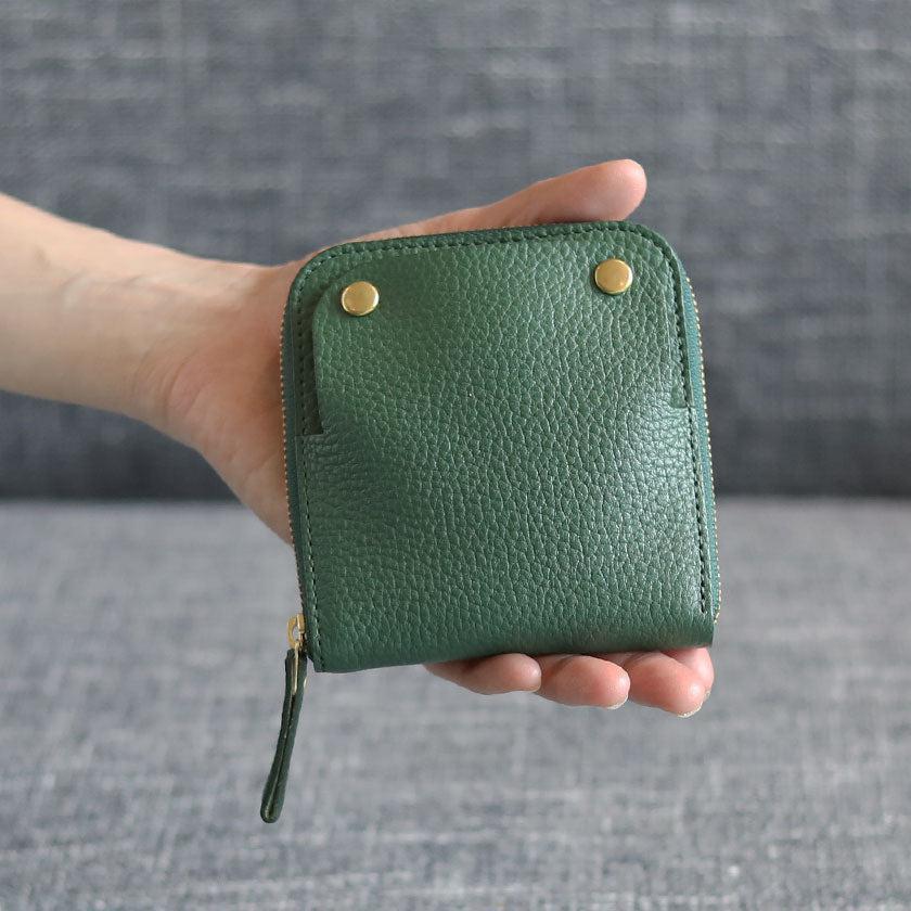 【本革キーケース】SMART MOVE! -type1 | アナログキーポケットタイプ- Calm Green (翠緑の古寺) | 革加工 | RAKUKEI