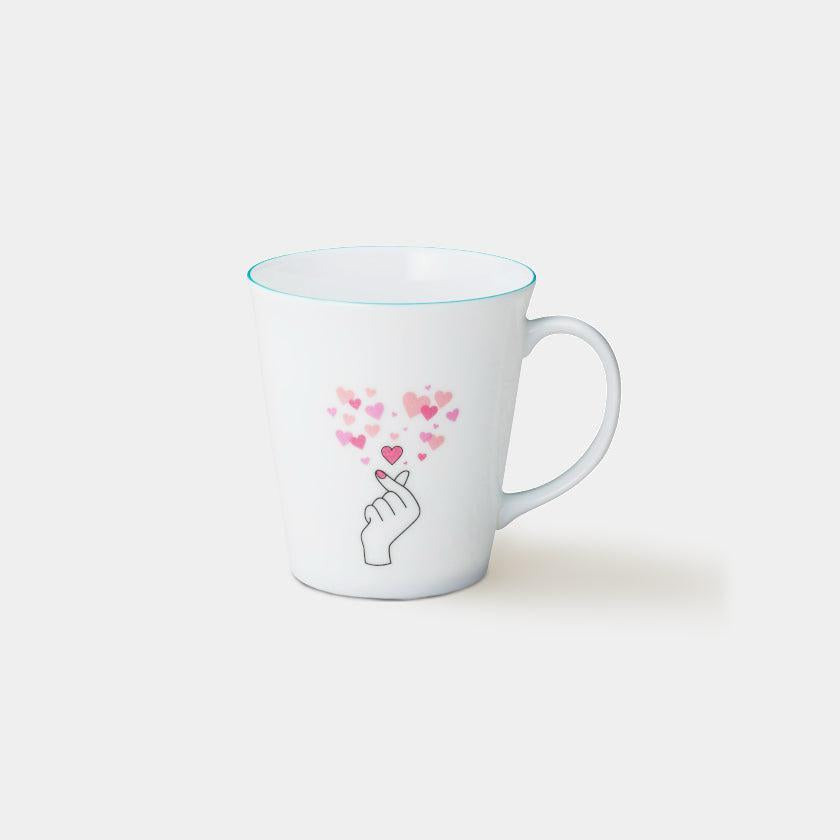 【マグカップ】マグカップからキュン 冷感 ブルー | 美濃焼 | 丸モ高木陶器