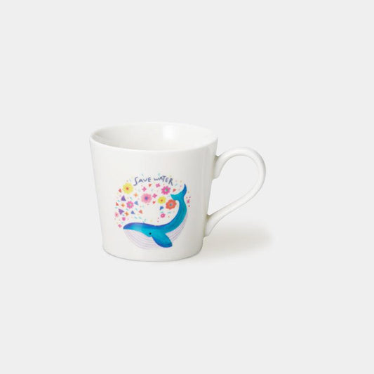 【マグカップ】温感 しろながすくじら | 美濃焼 | 丸モ高木陶器