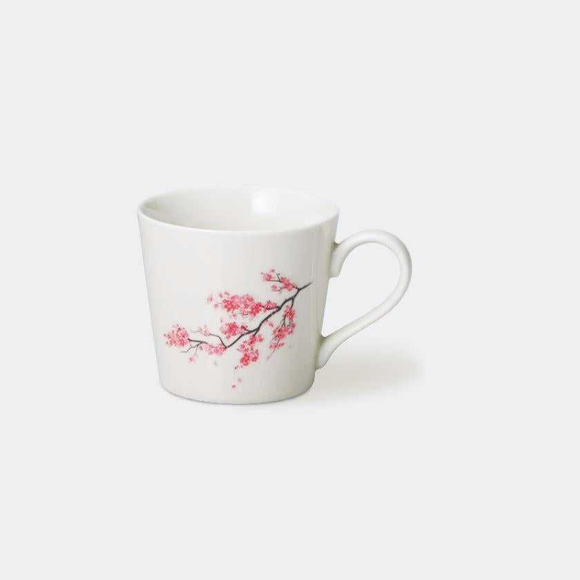 【マグカップ】温感 桜 白 | 美濃焼 | 丸モ高木陶器