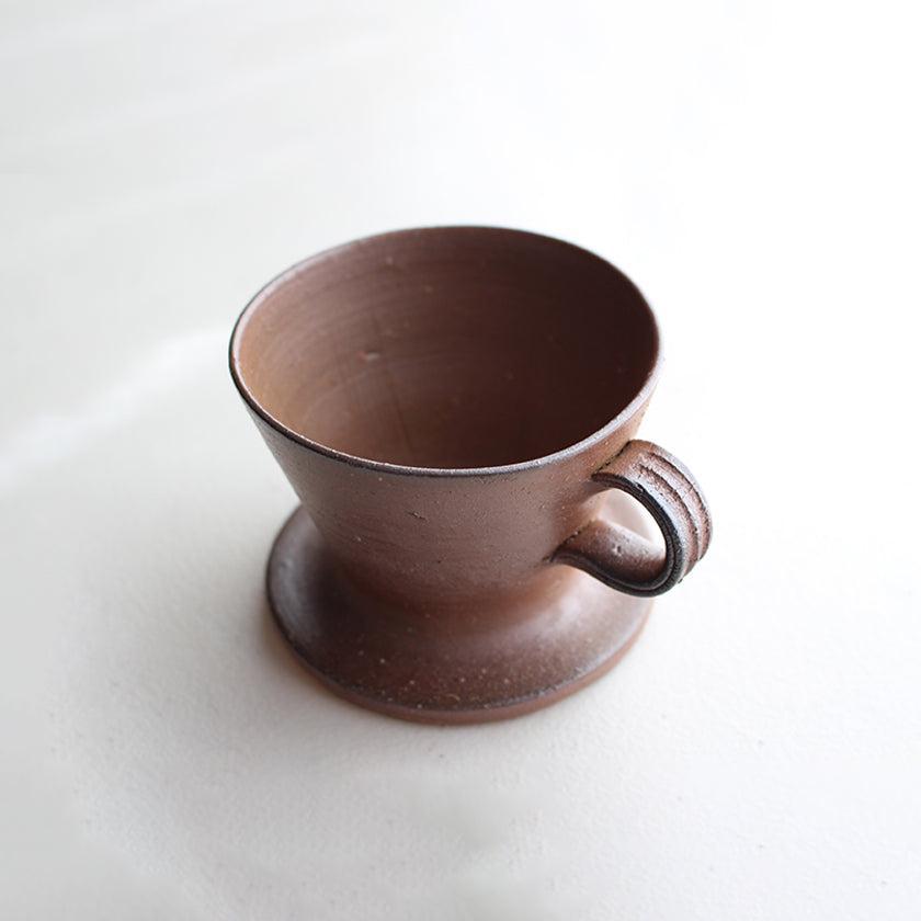 【コーヒードリップセット】珈琲カップ & ドリッパー | 備前焼 | 恒枝直豆