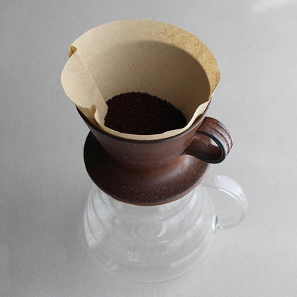 【コーヒードリップセット】珈琲カップ & ドリッパー | 備前焼 | 恒枝直豆