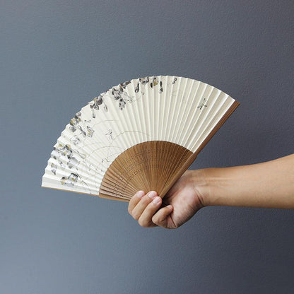 【扇子】男持 (7.5寸) 中短地瓢箪にとんぼ (扇子袋付) | 名古屋扇子 | 末廣堂