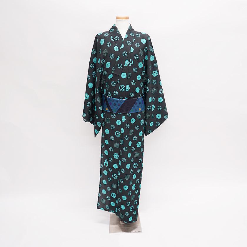《初音未來》（初音未來） 黑藍配色 男士浴衣（帶子需另購、接單款）