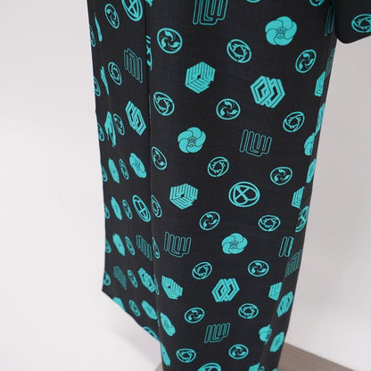 《初音未來》（初音未來） 黑藍配色 男士浴衣（帶子需另購、接單款）