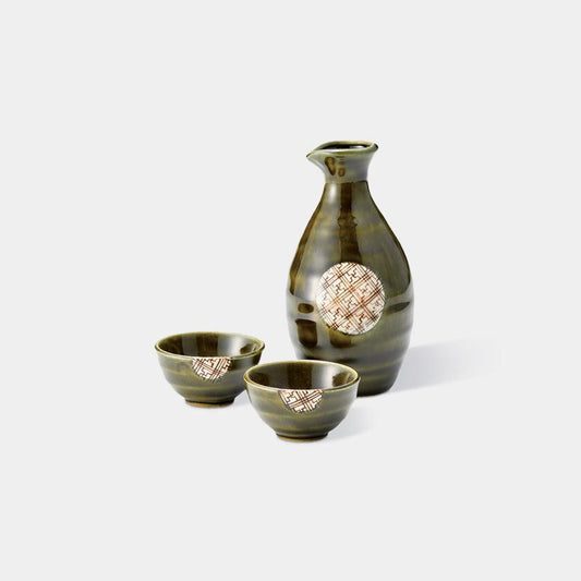 【酒器3点セット】格子織部 | 美濃焼 | 丸モ高木陶器