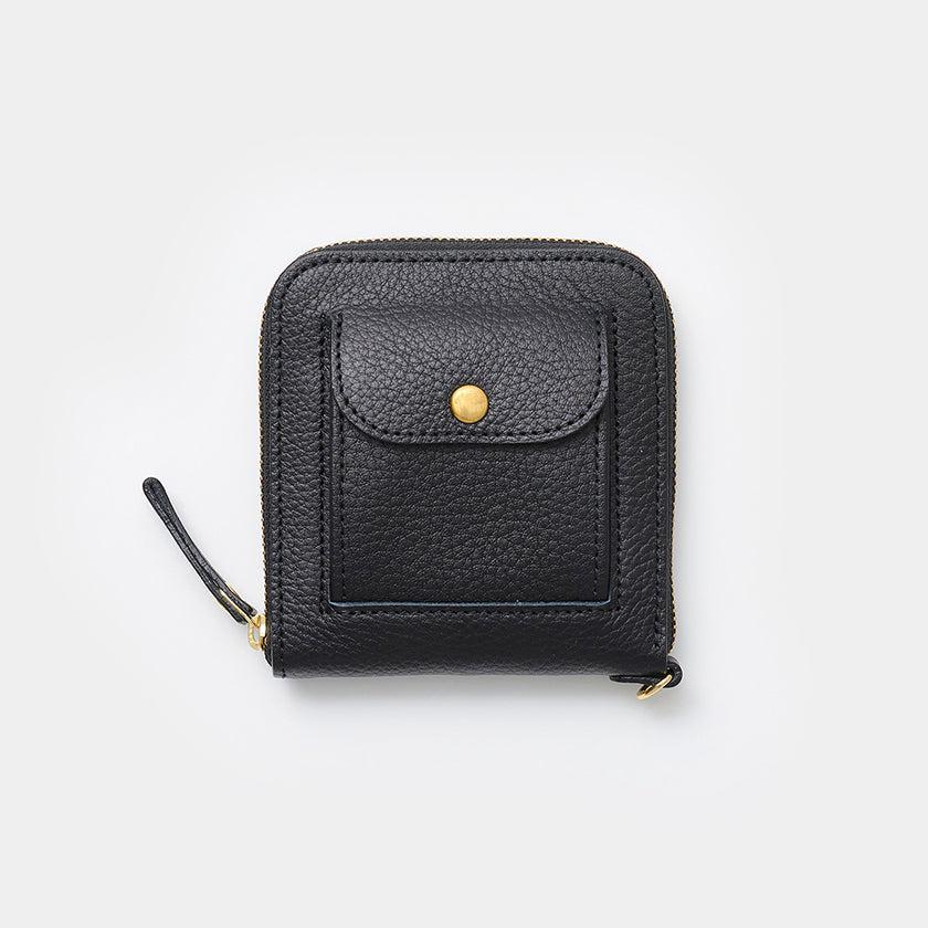 【本革キーケース】SMART MOVE! -type2 | コインポケットタイプ- Alley Black (路地入ル) | 革加工 | RAKUKEI