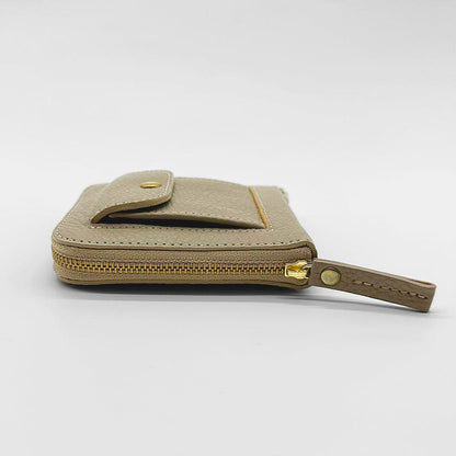 【本革キーケース】SMART MOVE! -type2 | コインポケットタイプ- Mica Beige (雲母の京唐紙) | 革加工 | RAKUKEI