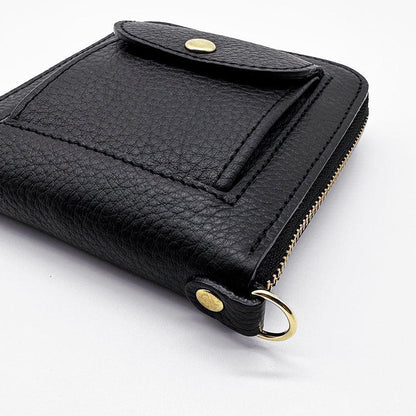 【本革キーケース】SMART MOVE! -type2 | コインポケットタイプ- Alley Black (路地入ル) | 革加工 | RAKUKEI