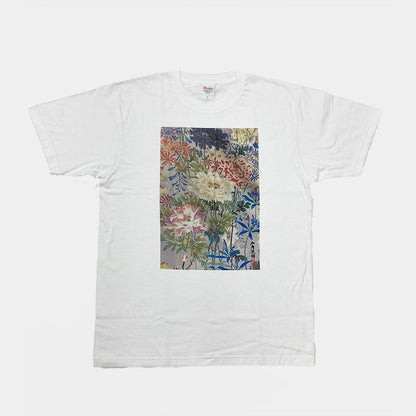 【Tシャツ】花カラー 白 フリーサイズ | 加賀友禅 | J.Flavor * 菊田宏幸