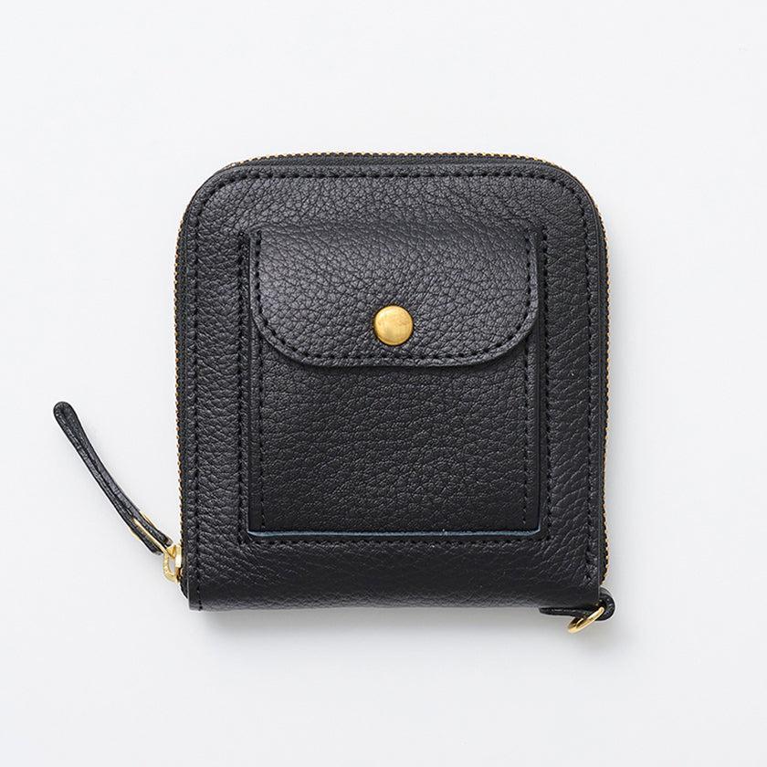 【本革キーケース】SMART MOVE! -type2 | コインポケットタイプ- Alley Black (路地入ル) | 革加工 | RAKUKEI