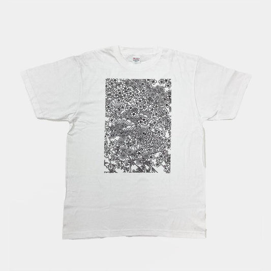 【Tシャツ】扇 白 フリーサイズ | 加賀友禅 | J.Flavor * 菊田宏幸