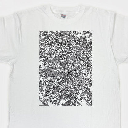 【Tシャツ】扇 白 フリーサイズ | 加賀友禅 | J.Flavor * 菊田宏幸