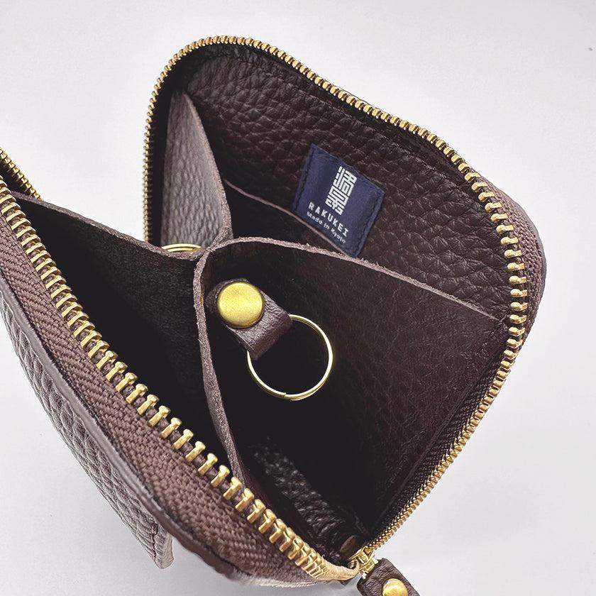 【本革キーケース】SMART MOVE! -type2 | コインポケットタイプ- Vesper Brown (夕照の塔) | 革加工 | RAKUKEI