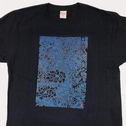 【Tシャツ】花 黒 フリーサイズ | 加賀友禅 | J.Flavor * 菊田宏幸