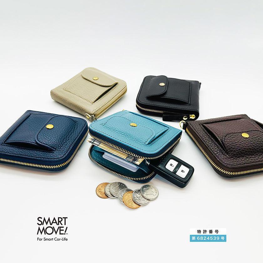 【本革キーケース】SMART MOVE! -type2 | コインポケットタイプ- Vesper Brown (夕照の塔) | 革加工 | RAKUKEI