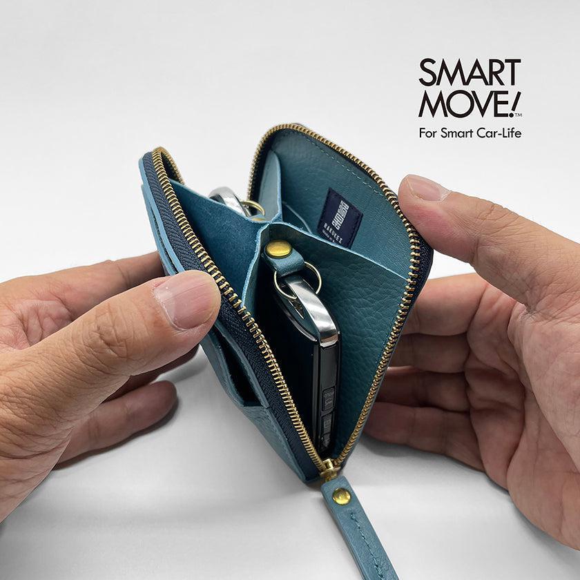 【本革キーケース】SMART MOVE! -type2 | コインポケットタイプ- Vesper Brown (夕照の塔) | 革加工 | RAKUKEI