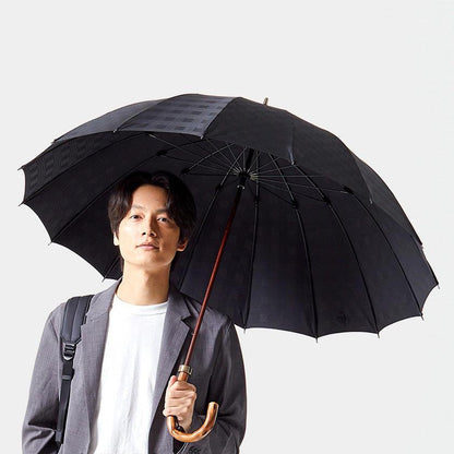 【雨傘】紳士 チェス ロング カーボン (ブラック) | 東京洋傘 | 宮内庁御用達 前原光榮傘商店
