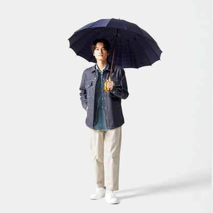【雨傘】紳士 チェス ロング カーボン (ネイビー) | 東京洋傘 | 宮内庁御用達 前原光榮傘商店