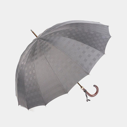 【雨傘】紳士 チェス ロング カーボン (グレー) | 東京洋傘 | 宮内庁御用達 前原光榮傘商店