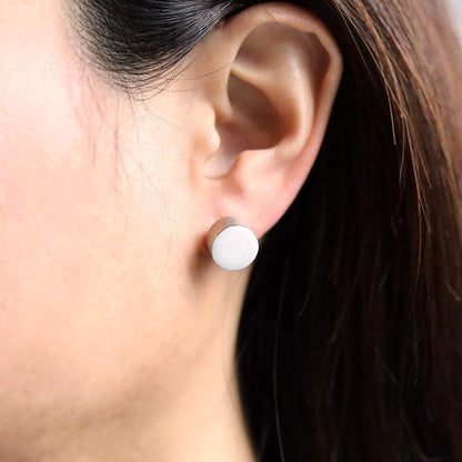 【ピアス】白磁シルバー | 有田焼 | 6.kiln