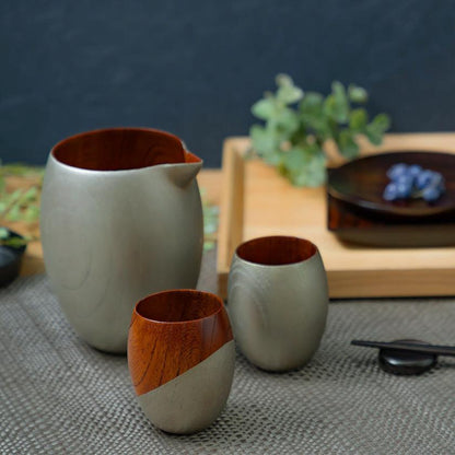 恬靜鈴圖案 漆器 酒壺