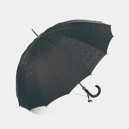【雨傘】紳士 チェス ロング カーボン (ブラック) | 東京洋傘 | 宮内庁御用達 前原光榮傘商店