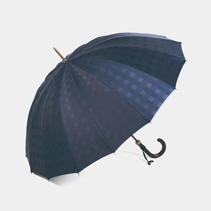 【雨傘】紳士 チェス ロング カーボン (ネイビー) | 東京洋傘 | 宮内庁御用達 前原光榮傘商店