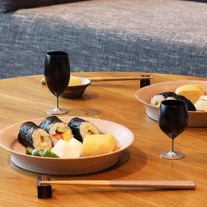 ユーエンアート 黒檀風格 漆器工藝 玻璃杯