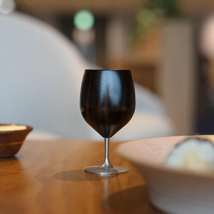 ユーエンアート 黒檀風格 漆器工藝 玻璃杯