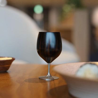 ユーエンアート 黒檀風格 漆器工藝 玻璃杯
