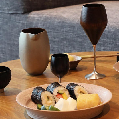 ユーエンアート 黒檀風格 漆器工藝 玻璃杯