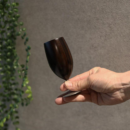 ユーエンアート 黒檀風格 漆器工藝 玻璃杯