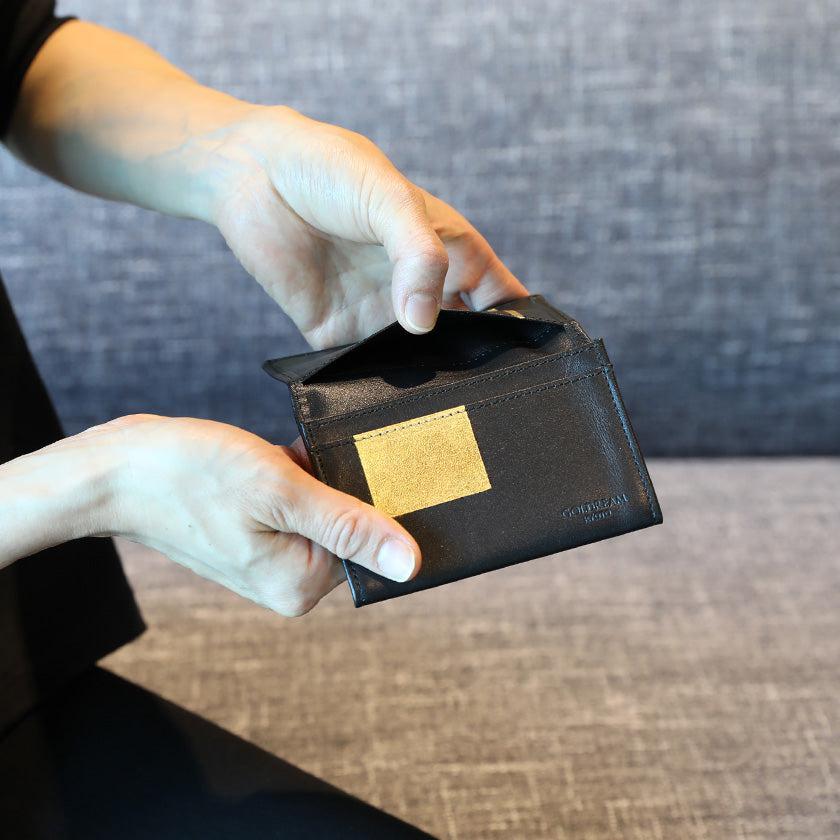 【カードケース 】BYOBU 京都の金箔押し仕上げ | 金箔押 | GOLDREAM KYOTO