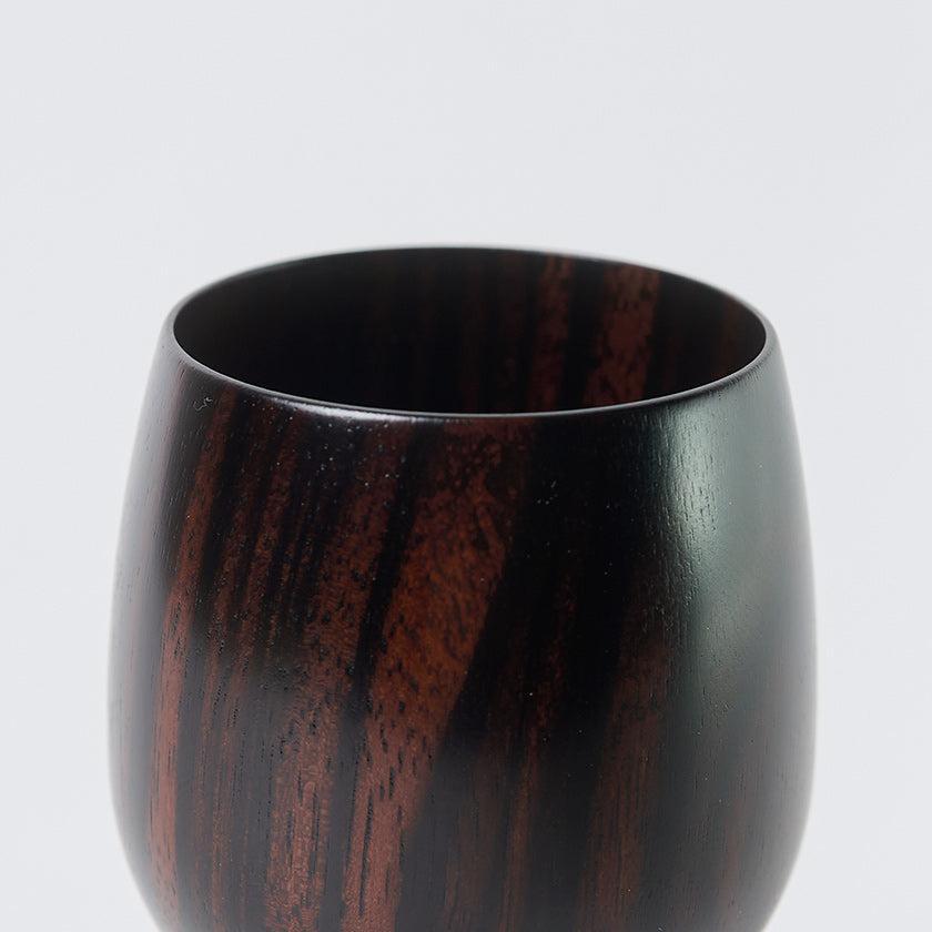 ユーエンアート 黒檀風格 漆器工藝 玻璃杯
