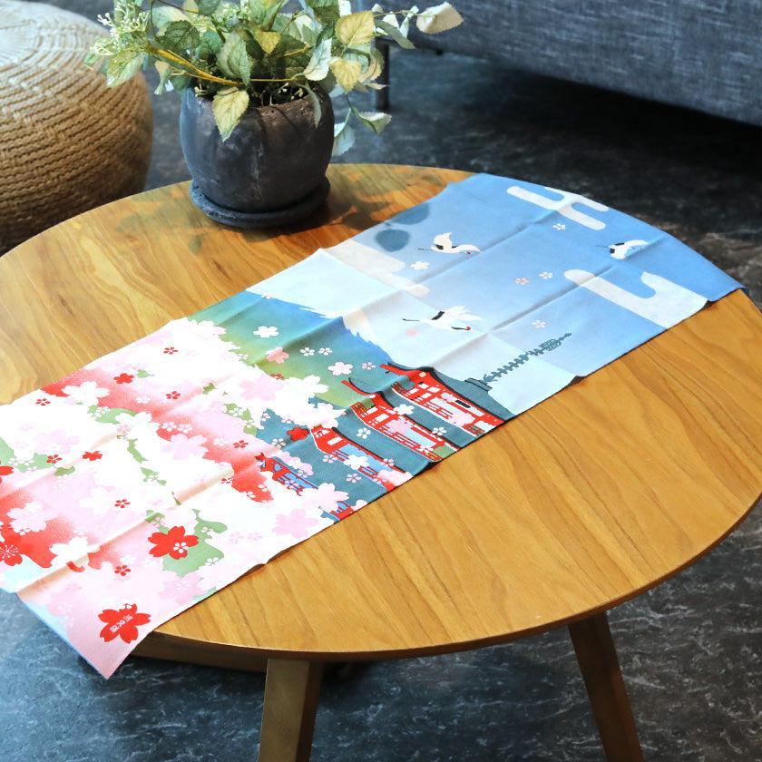 【手ぬぐい】絵てぬぐい 桜 五重塔 富士山 | 横浜捺染 | 濱文様