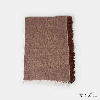 播州織棉羊毛米色 FUJI GAUZE 圍巾